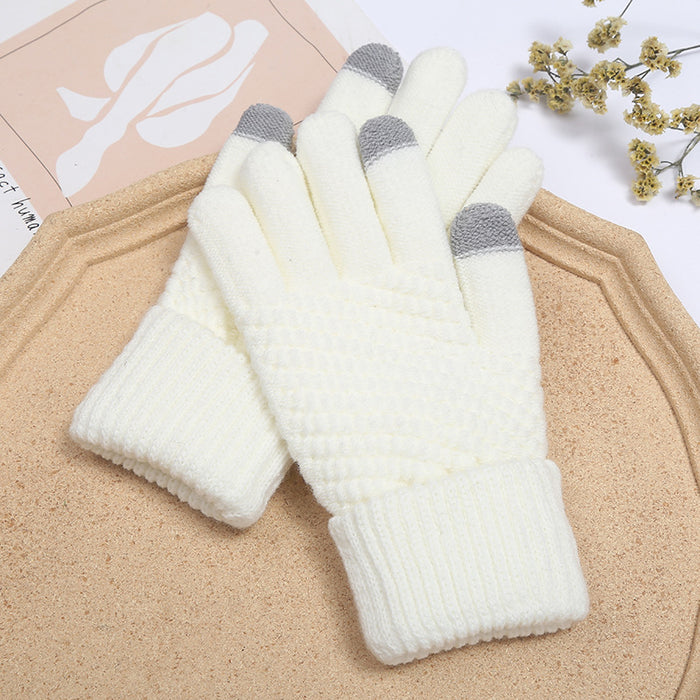 Wholesale Gloves Acrylic Fiber Warm Touch Screen Outdoor MOQ≥2 JDC-GS-YiF001