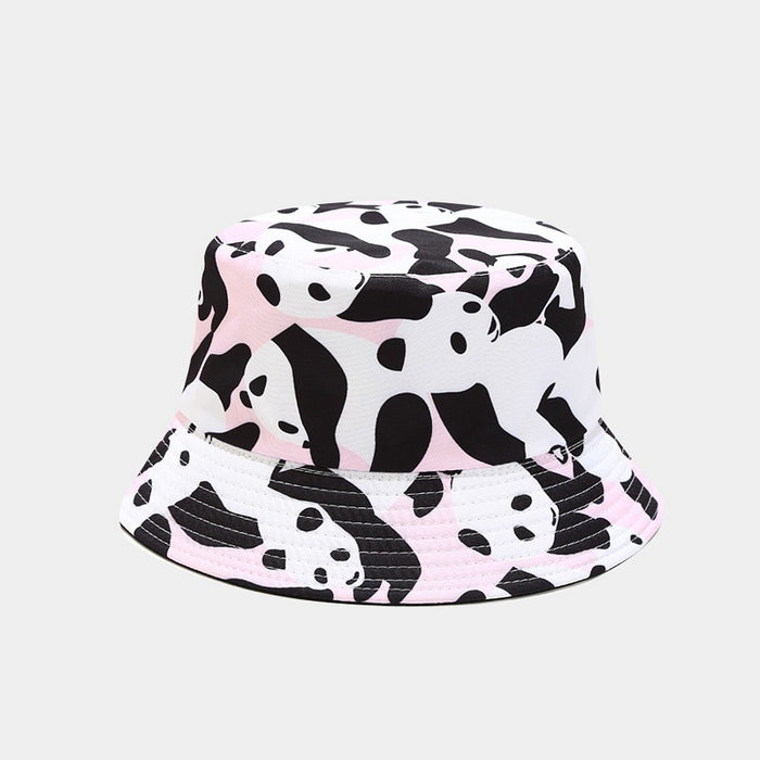 Sombrero de cubo de impresión de patrón de vaca al por mayor JDC-FH-LVYI018