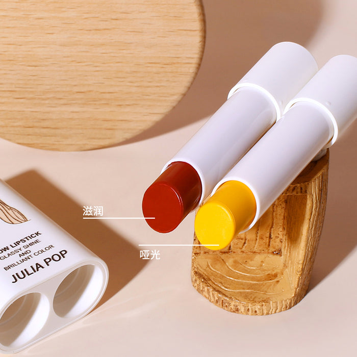 Wholesale Lipstick Double Tube Overcoat Color Changing MOQ3 JDC-MK-JULIAPOP001