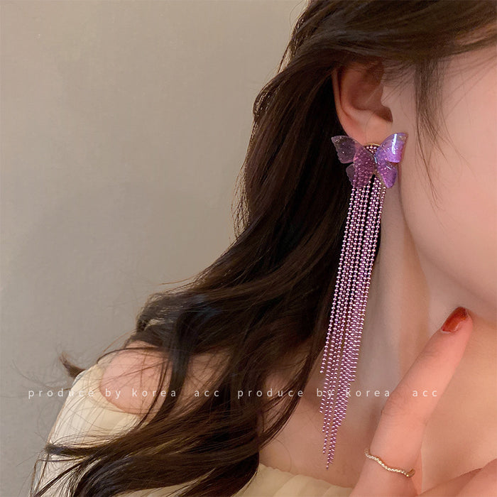 Wholesale Earrings Acrylic Beads Butterfly Beads Tassels JDC-ES-FengM092