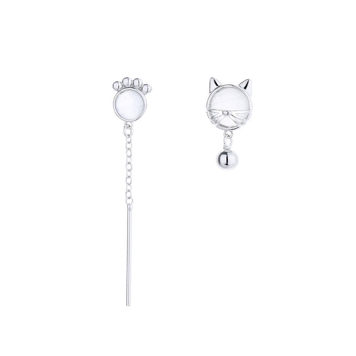 Wholesale Earrings Copper Asymmetric Cat's Claw Opal JDC-ES-gumn006