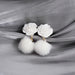 Jewelry WholesaleWholesale Silver Needle Alloy Plush Rose Flower Hair Ball Earrings JDC-ES-GSMDD026 Earrings 萌豆豆 %variant_option1% %variant_option2% %variant_option3%  Factory Price JoyasDeChina Joyas De China
