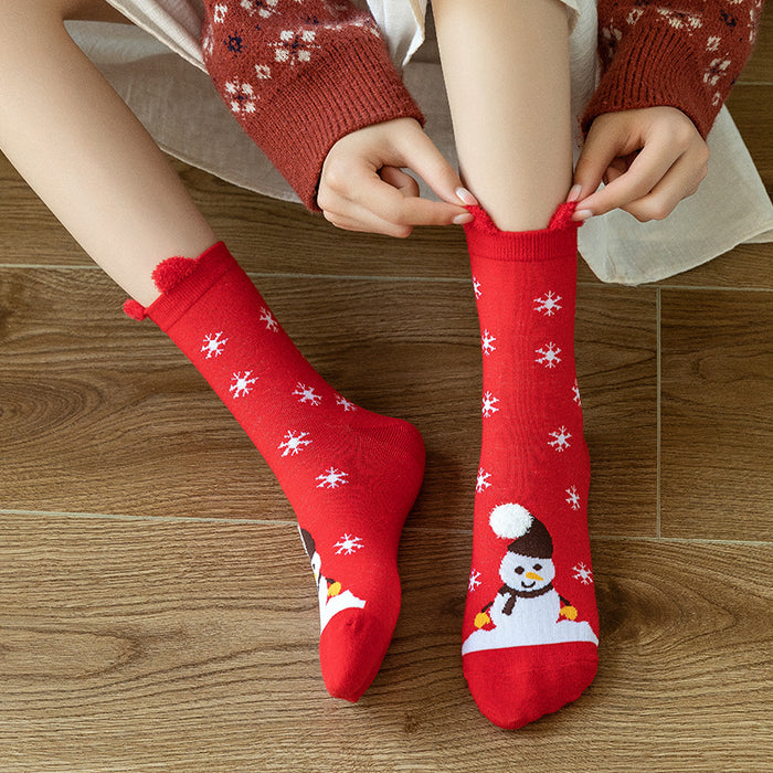 Wholesale Socks Cotton Christmas Stereo Ear Socks MOQ≥3 JDC-SK-BingTao001