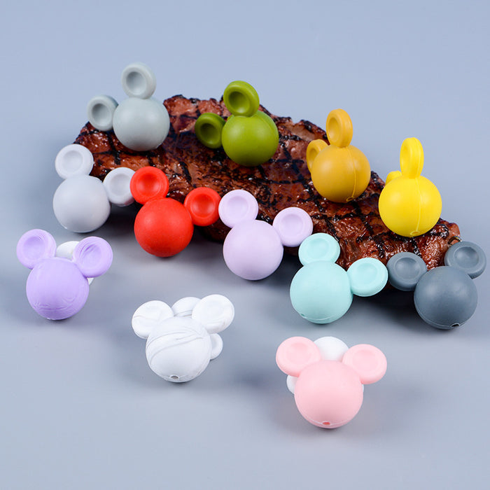 Wholesale DIY Silicone Cartoon Beads Baby Pacifier Chain MOQ≥50 JDC-DIY-BangX005