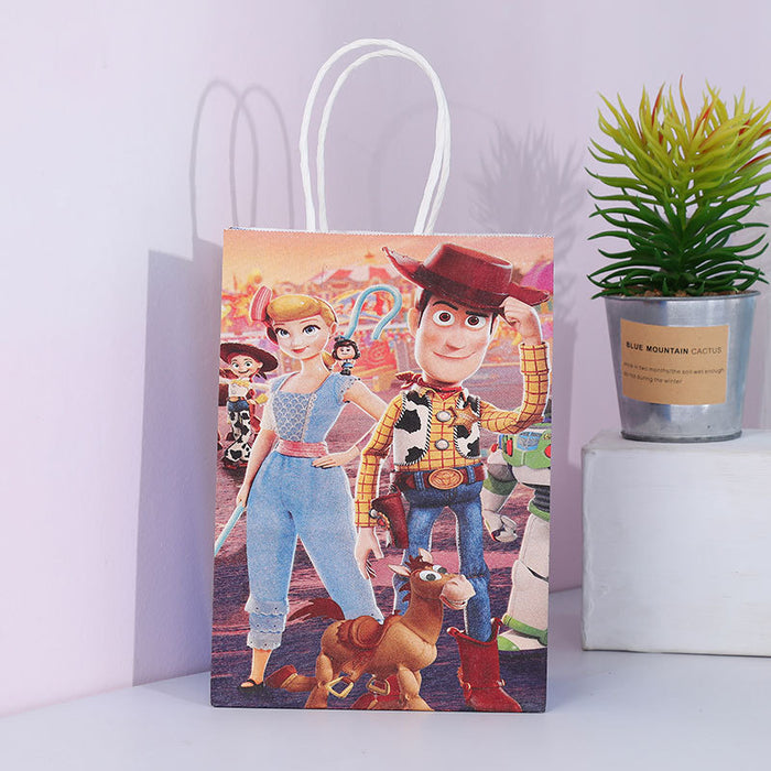Wholesale Gift Bag Kraft Paper Cute Cartoon Portable Gift Bag (M) MOQ≥12 JDC-GB-Jiuyue001