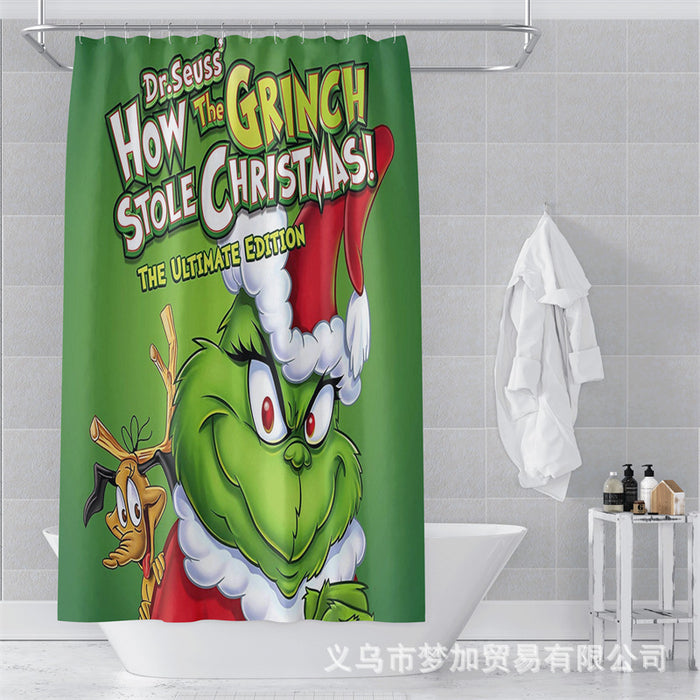 Wholesale Polyester Anime Cartoon Christmas Decorative Shower Curtain (M) JDC-DCN-mengj001