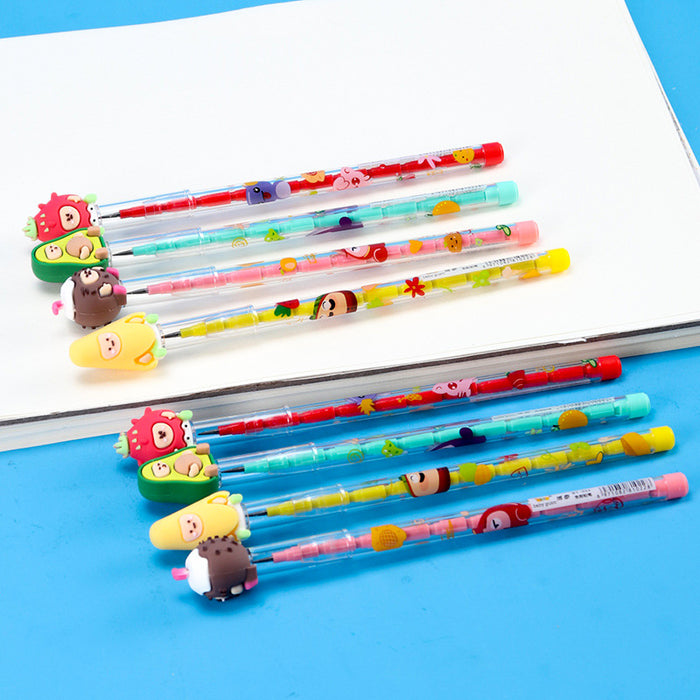 Wholesale Pencil Plastic Cute Cartoon Free Sharpening Pencil Refill MOQ≥2 JDC-PC-GLF001