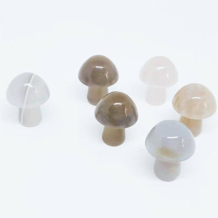 Wholesale Pendant Natural Crystal Onyx Mushroom 2cm Mini JDC-PT-YingHai004