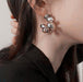 Jewelry WholesaleWholesale 925 Silver Pin Metal Twisted Twist Phone Wire Earrings JDC-ES-Dengy006 Earrings 登云 %variant_option1% %variant_option2% %variant_option3%  Factory Price JoyasDeChina Joyas De China