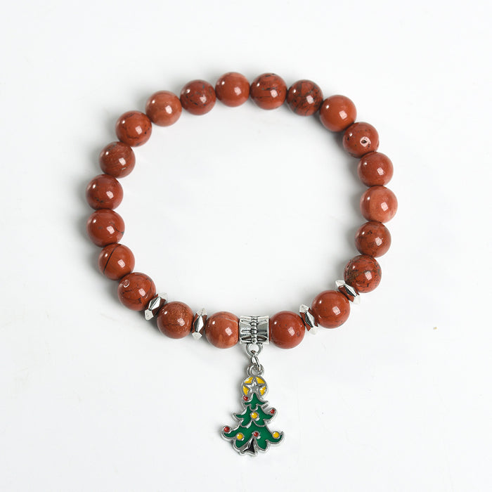 Wholesale Bracelet Crystal Christmas Tree Pendant Beaded JDC-BT-ZhiSF008