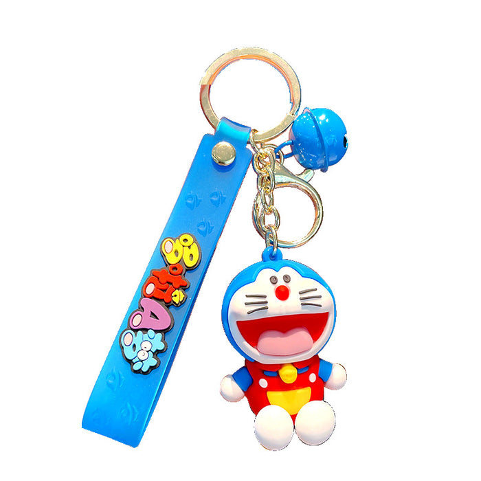 Wholesale cartoon blue cat keychain cute car keychain JDC-KC-LeZ014