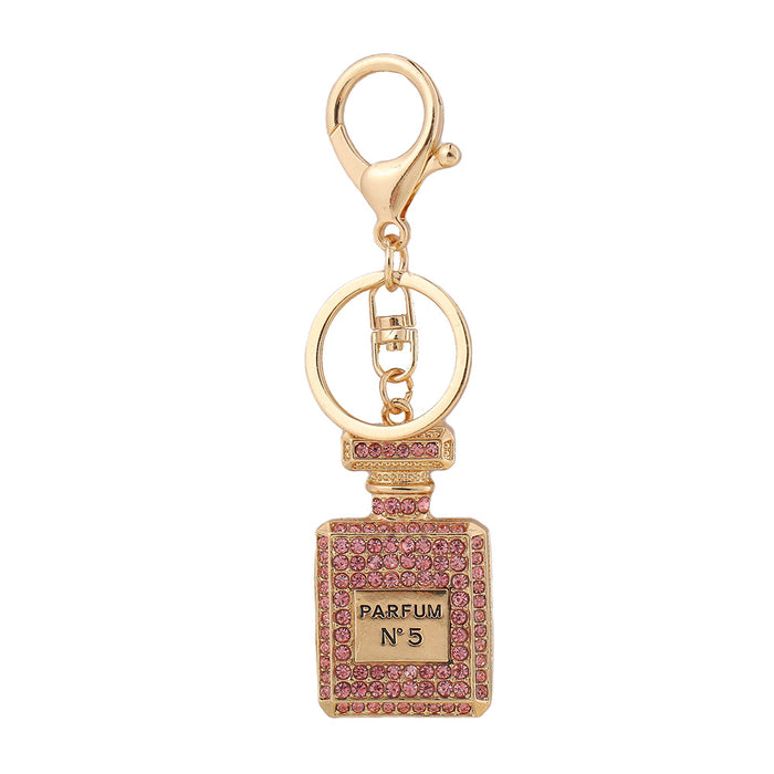 Wholesale Perfume Bottle Rhinestone Metal Keychain (F) MOQ≥2 JDC-KC-ChaoK023