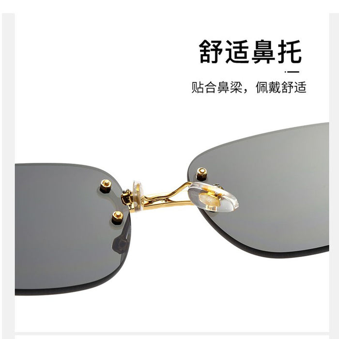 Wholesale Frameless Vintage Metal Color Filter Sunglasses MOQ≥2 JDC-SG-BoL007