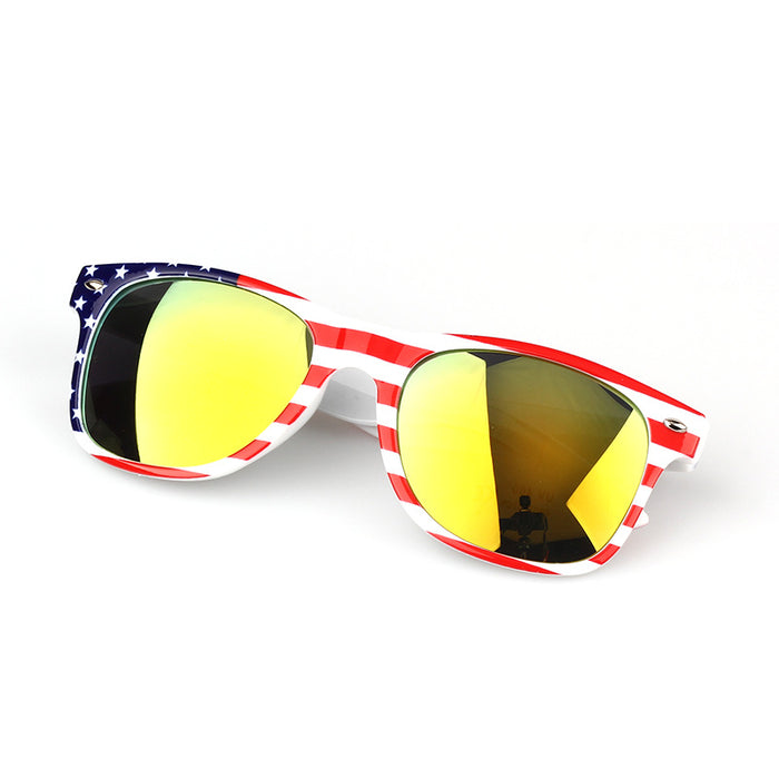 En gros 4 juillet Classic Rice Nail transparent transparent American Flag Sunglasses Day JDC-SG-ZUOL001