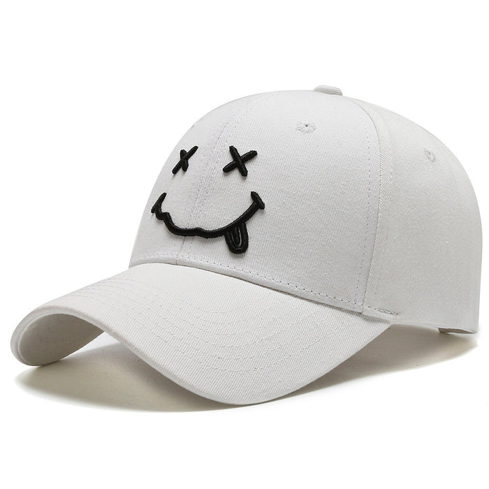 Wholesale Smiley Hat Black Peaked Cap Sun Hat Casual Versatile MOQ≥2 JDC-FH-ShanYu005