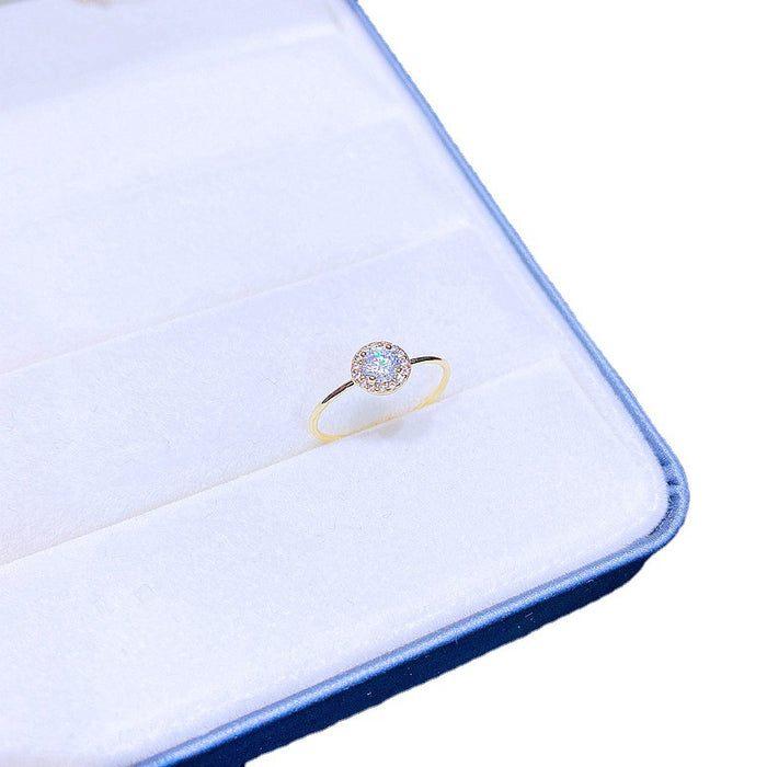 Wholesale copper zircon ring bow love eyes JDC-RS-MIGGA004