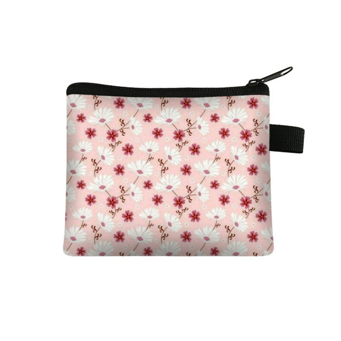 Wholesale Small Fresh Floral Coin Purse Ladies Portable Card Holder JDC-WT-Rongfei002