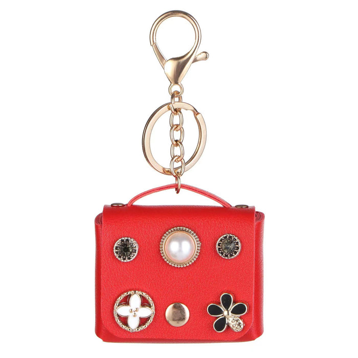Wholesale Keychains PU Leather Metal Cartoon Mini Coin Purse Headphone Storage Bag MOQ≥2 JDC-KC-Wangh005
