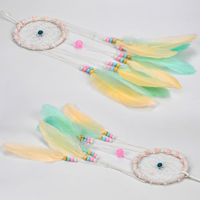 Wholesale Dream Catcher Feather Simple Woven Pendant Decoration JDC-DC-QuanX005