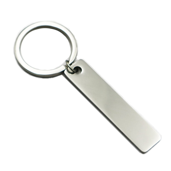 Wholesale Engraved Keychains Bulk Stainless Steel Strip Glossy MOQ≥5 JDC-KC-MeiH001