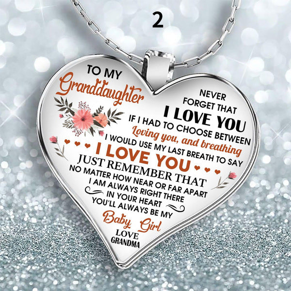 Wholesale necklace my heart is still talking to you MOQ≥3 JDC-NE-HaoH004