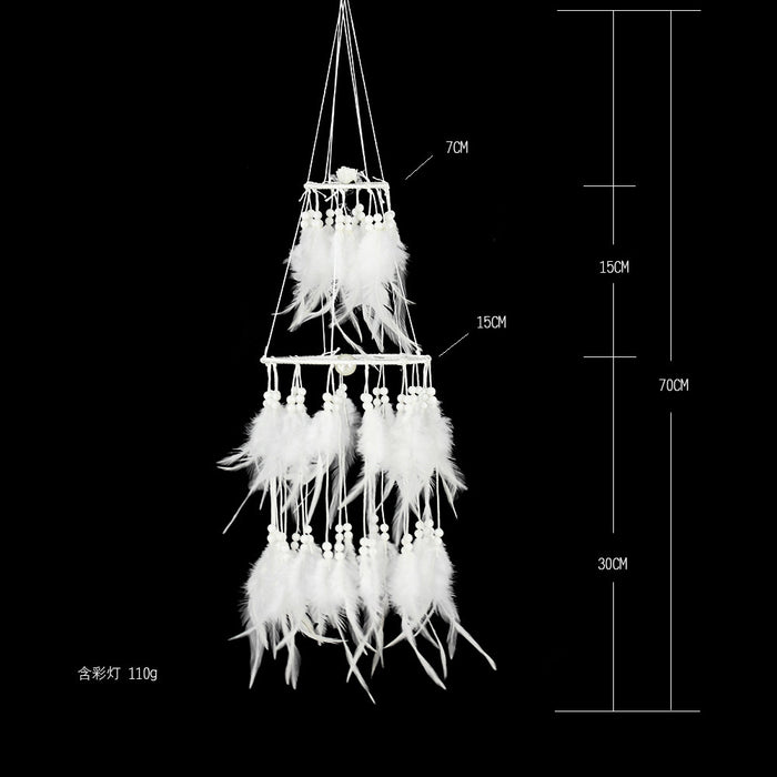 Wholesale Dream Catcher Feather Hand Woven Multilayer Simple MOQ≥2 JDC-DC-ShanX009