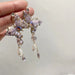 Jewelry WholesaleWholesale vintage tassel crystal pearl butterfly long earrings JDC-ES-HanD004 Earrings 韩朵 %variant_option1% %variant_option2% %variant_option3%  Factory Price JoyasDeChina Joyas De China