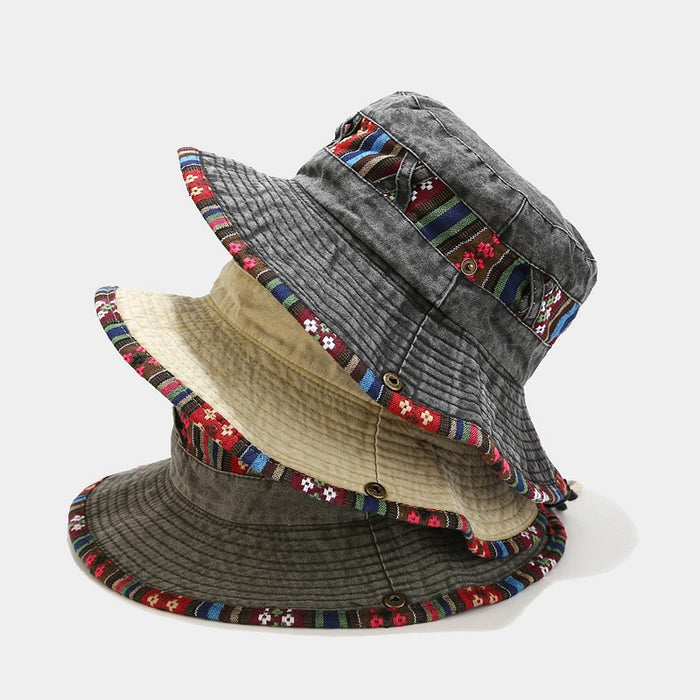 Sombrero de cubo de algodón al por mayor Sombrero de senderismo al aire libre Moq≥2 JDC-FH-LVYI012