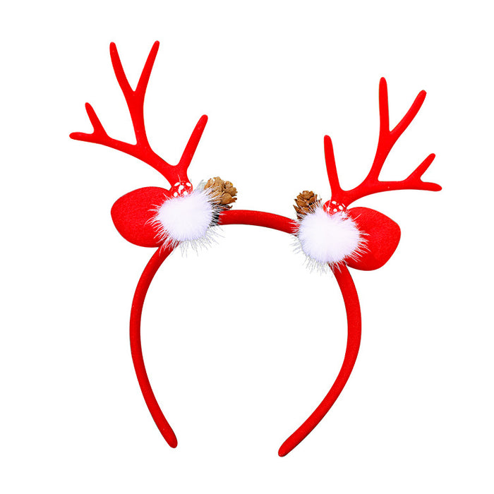 Wholesale Headband Mixed Material Cute Elk Christmas JDC-HD-RUID001
