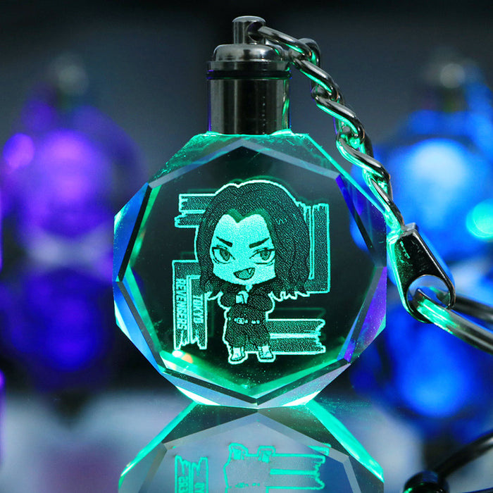 Wholesale Keychains Crystal LED Anime Peripherals Colorful Glow MOQ≥2 JDC-KC-LuoQ005