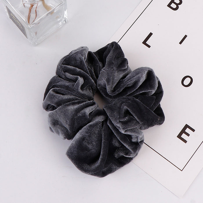 Wholesale Hair Scrunchies Gold Velvet Large Autumn and Winter Thickening MOQ≥2 JDC-HS-Hefeng010