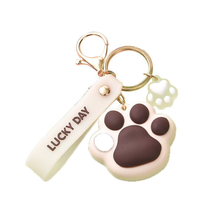 Wholesale Keychains PVC Cartoon Creative Cat Claw Cute MOQ≥2 JDC-KC-KeQ001