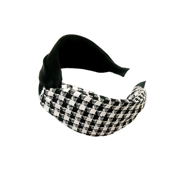 Wholesale cloth houndstooth knotted headband MOQ≥2 JDC-HD-YiSG002