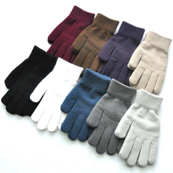 Wholesale Gloves Cotton Solid Color Knitted Wool Warm JDC-GS-QinS002