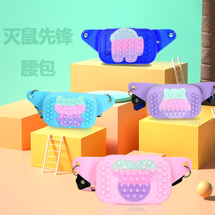 Wholesale Silicone Kids Puzzle Decompression Waist Bag Finger Press JDC-FT-Yizhen004
