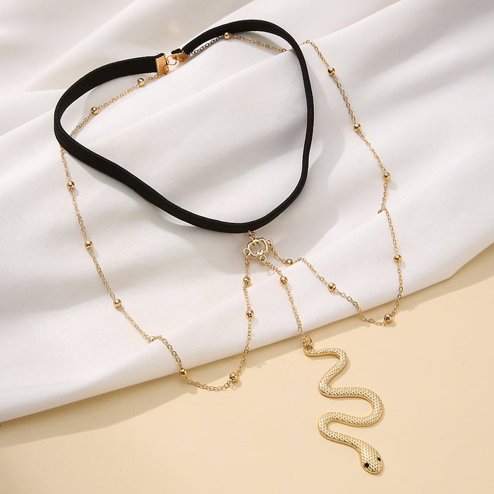 Wholesale Leg Chain Alloy Stretch Snake Long Boho Trend Multilayer Chain Body Chain Jewelry JDC-BJ-MYL003