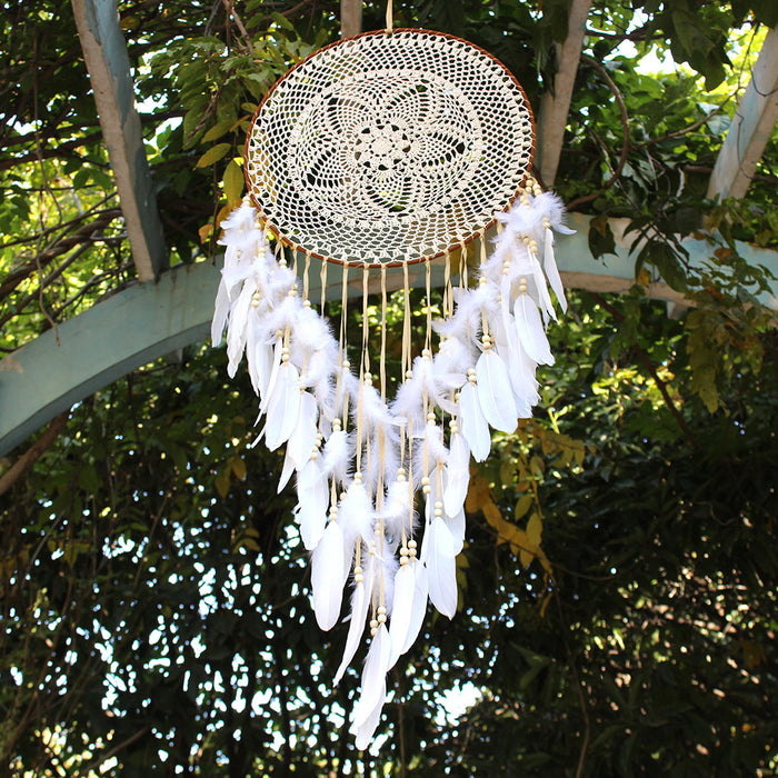 Catchet Crochet Dream Catther Feather Chime Ornament Home JDC-DC-Cyue011