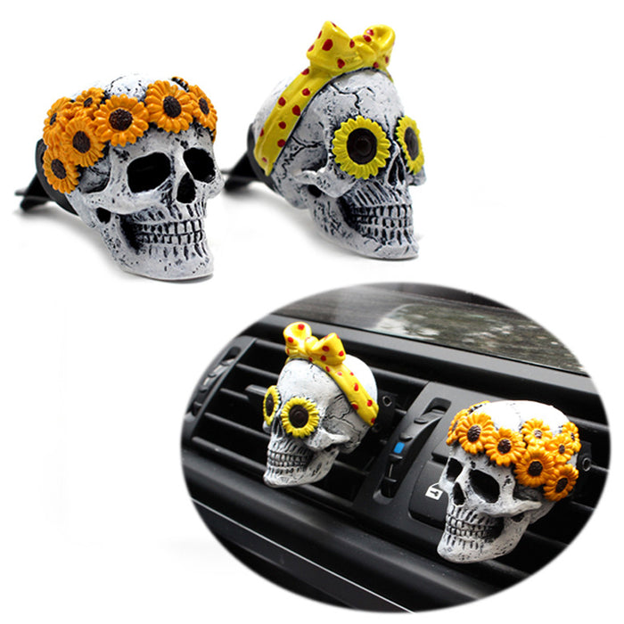 Wholesale Car Aromatherapy Skull Resin Ornament Set MOQ≥2 JDC-CA-YWH003
