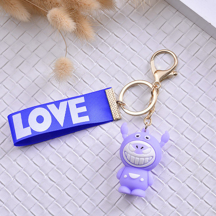 Wholesale twelve constellation cartoon 3D doll keychain MOQ≥2 JDC-KC-HYang003