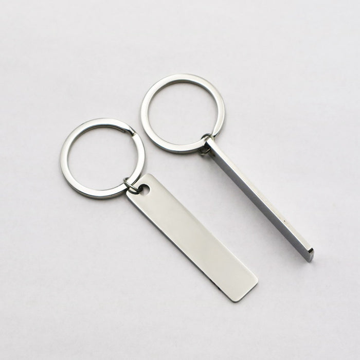 Wholesale Engraved Keychains Bulk Stainless Steel Strip Glossy MOQ≥5 JDC-KC-MeiH001