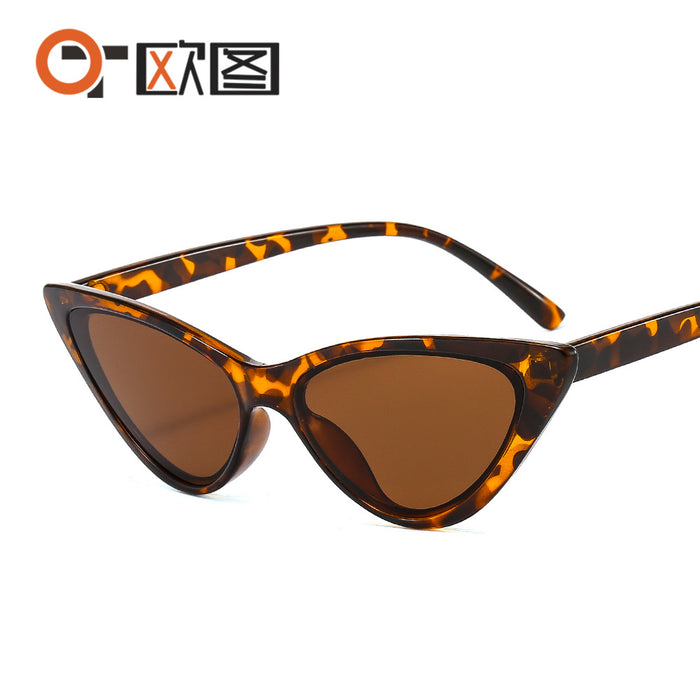 Wholesale Sunglasses PC Retro Small Frame Triangle Cat Eye JDC-SG-OuT032