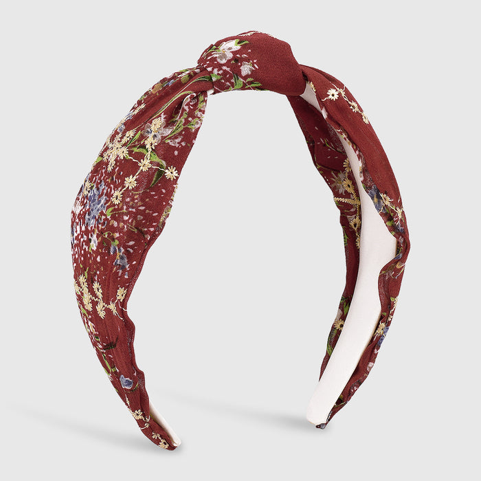 Wholesale Headband Embroidery Chiffon Fresh Floral JDC-HD-QianDi007