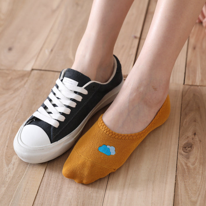 Jewelry WholesaleWholesale Embroidered Solid Color Light Mouth Breathable Heel Cotton Socks JDC-SK-XiaoYi006 Sock 小蚁 %variant_option1% %variant_option2% %variant_option3%  Factory Price JoyasDeChina Joyas De China