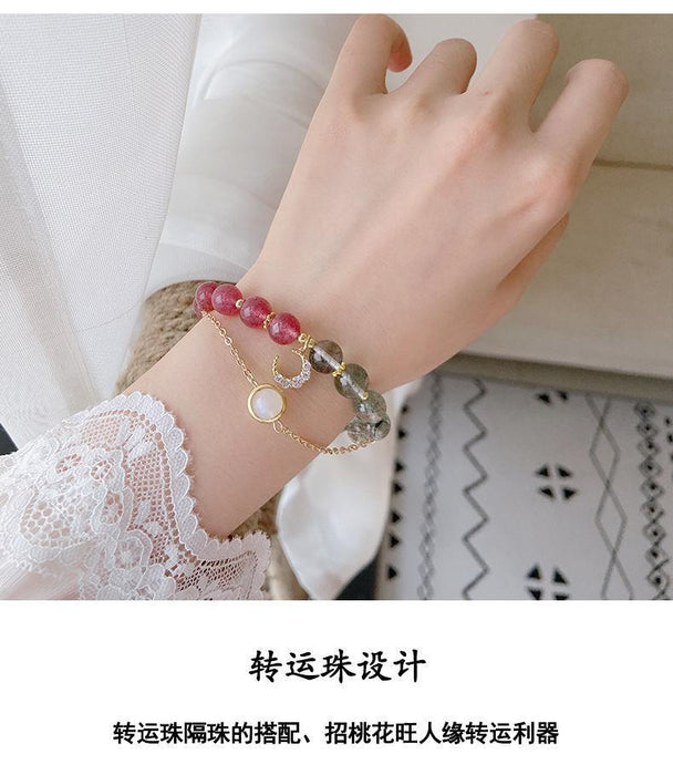 Wholesale Bracelet Mixed Material Ghost Strawberry Crystal Bracelet JDC-BT-MeiY009
