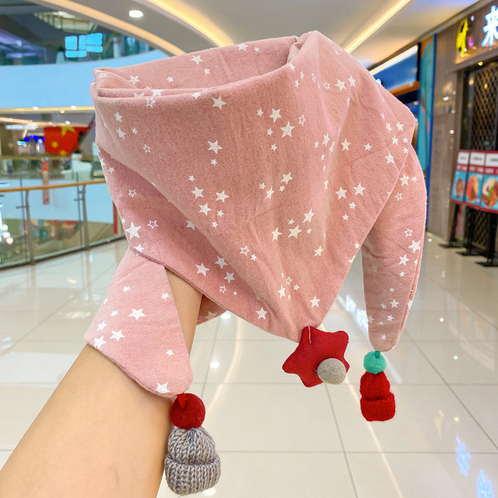 Wholesale Scarf Cotton Triangle Towel Keep Warm Kids Cute JDC-SF-Jinj001