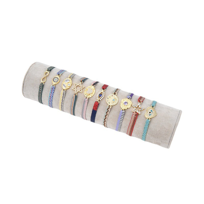 Wholesale Bracelet Silk Thread Color Preservation Micro Inlay Bracelet JDC-BT-QiQi011