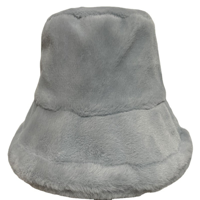 Wholesale Hat Rabbit Fur Solid Color Plush Thick Bucket Hat JDC-FH-XingT002