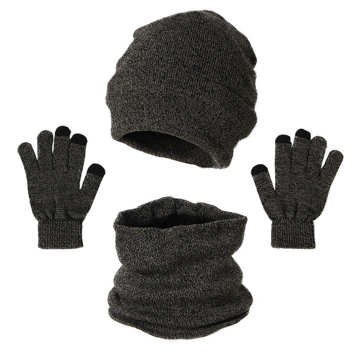 Guantes de bufanda calientes de punto acrílico de sombrero al por mayor