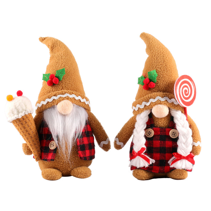Wholesale Ornament Cloth Christmas Faceless Doll MOQ≥2 JDC-DCN-QuY005