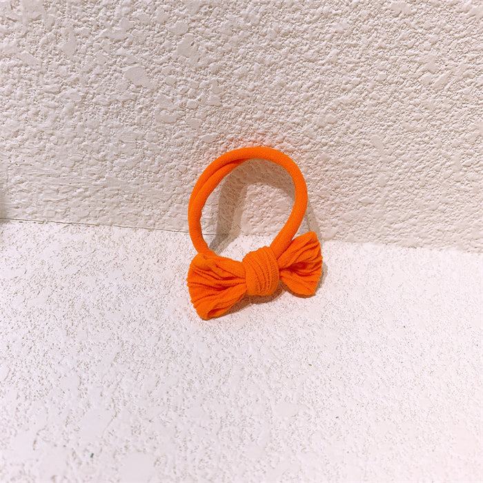 Wholesale Hair Scrunchies Solid bright bow hair circle JDC-HS-AnZhe001